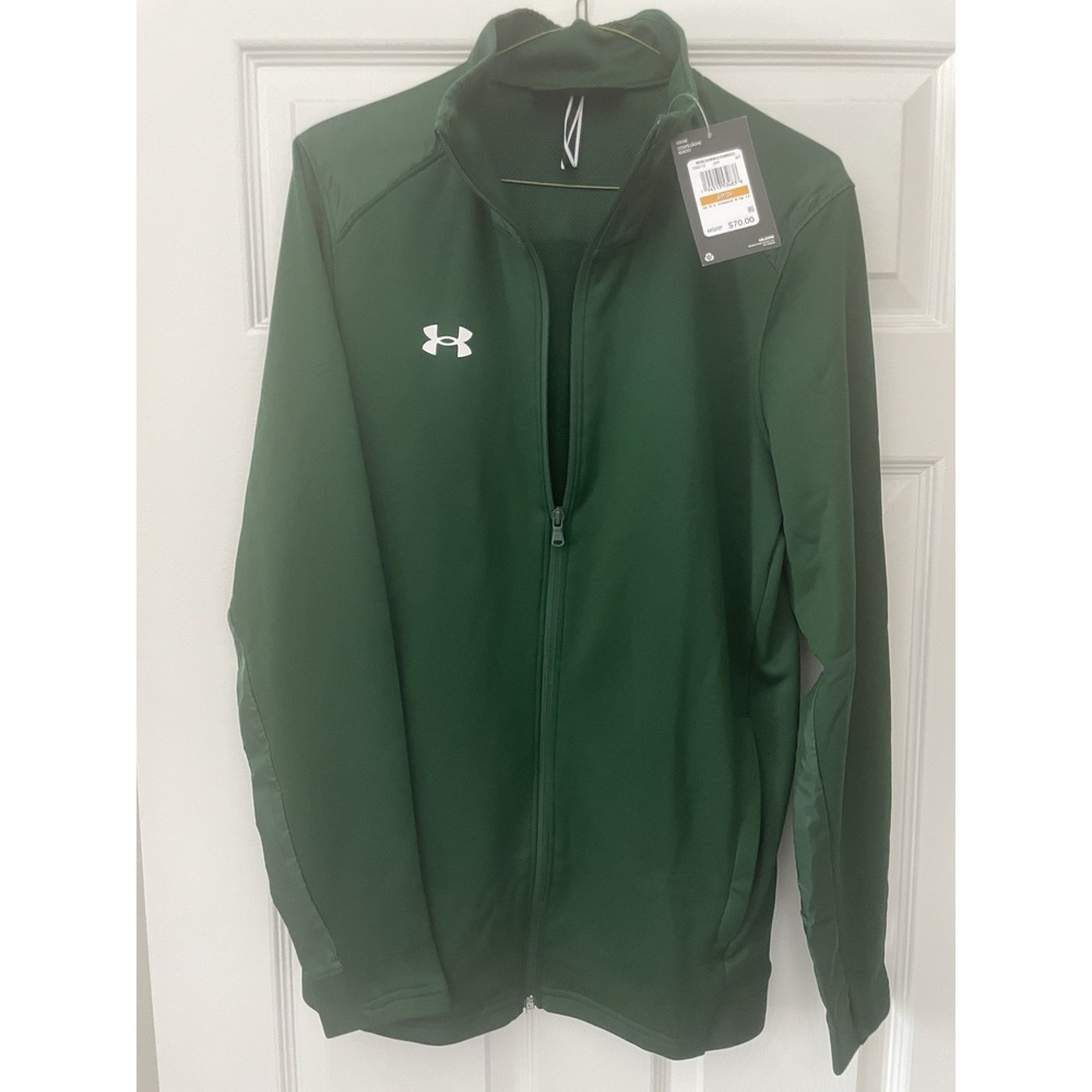 Under Armour Men's Command Warm-Up Full-Zip Sports Jacket 1360713 Green SMALL - Picture 3 of 5